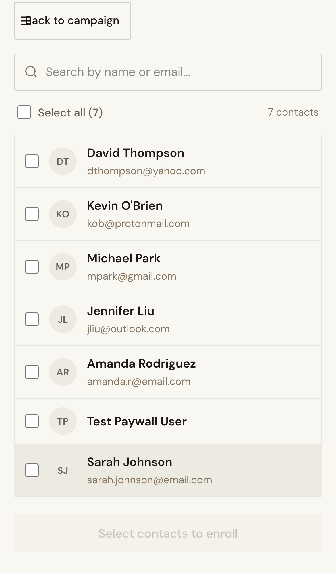 Mobile screenshot for Edit Campaign Steps: Edit, reorder, or remove steps.