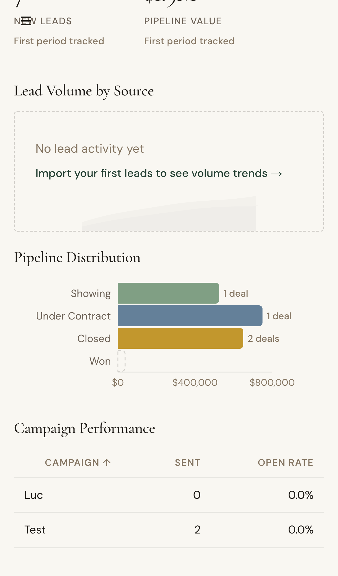 Mobile screenshot for Read Your Dashboard KPIs: Check pipeline totals for blocked stages.